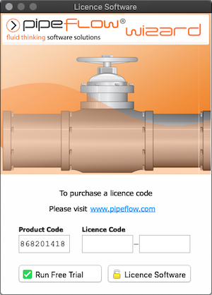 Pipe Flow Wizard Software for macOS Product Code and License